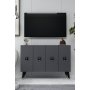HANAH HOME Konzola 8183KM 32 Anthracite Black Silver - slika 2