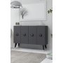 HANAH HOME Konzola 8183KM 32 Anthracite Black Silver - slika 1