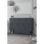 HANAH HOME Konzola 8184KM 32 Anthracite Black Silver - slika 1