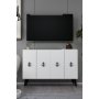 HANAH HOME Konzola 8184KM 32 White Black Silver - slika 2