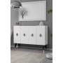 HANAH HOME Konzola 8184KM 32 White Black Silver - slika 1