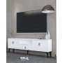 HANAH HOME TV polica 1302 DROP 1 White Black - slika 1