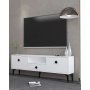 HANAH HOME TV polica 1304 DROP 1 White Black - slika 1
