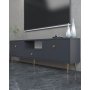 HANAH HOME TV polica 1307 DROP 1 Anthracite Gold - slika 2