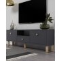 HANAH HOME TV polica 1310 DROP 1 Anthracite Sapphire Oak - slika 2