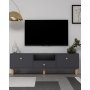 HANAH HOME TV polica 1310 DROP 1 Anthracite Sapphire Oak - slika 1