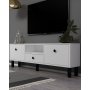 HANAH HOME TV polica 1310 DROP 1 White Black - slika 2