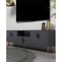 HANAH HOME TV polica 1311 DROP 32 Anthracite Black Gold - slika 2