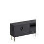 HANAH HOME TV polica 1311 DROP 32 Anthracite Black Gold - slika 5