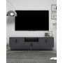 HANAH HOME TV polica 1311 DROP 32 Anthracite Black Silver - slika 1