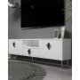 HANAH HOME TV polica 1311 DROP 32 White Black Silver - slika 2