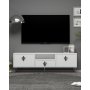 HANAH HOME TV polica 1311 DROP 32 White Black Silver - slika 1