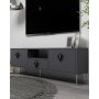 HANAH HOME TV polica 1312 DROP 32 Anthracite Black Silver - slika 2