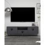HANAH HOME TV polica 1312 DROP 32 Anthracite Black Silver - slika 1
