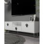 HANAH HOME TV polica 1312 DROP 32 White Black Silver - slika 2
