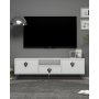 HANAH HOME TV polica 1312 DROP 32 White Black Silver - slika 1
