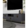 HANAH HOME TV polica 1313 DROP 32 Anthracite Gold - slika 2