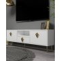 HANAH HOME TV polica 1313 DROP 32 White Gold - slika 2