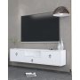 HANAH HOME TV polica 1303 DROP 1 White Black - slika 1