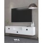 HANAH HOME TV polica 1305 DROP 1 White Black - slika 1