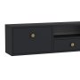 HANAH HOME TV polica 1301 DROP 1 Anthracite Gold - slika 5