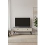 HANAH HOME TV polica Mona 120 Anthracite Travertine - slika 1