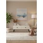 HANAH HOME TV polica Mona 120 White Travertine - slika 2