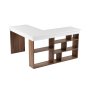 HANAH HOME Radni sto Vesper Venezia Walnut White - slika 5