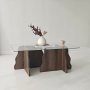 HANAH HOME Sto za dnevnu sobu Canyon Walnut Transparent - slika 3