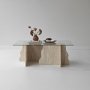 HANAH HOME Sto za dnevnu sobu Canyon Travertine Transparent - slika 4