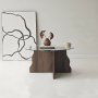 HANAH HOME Sto za dnevnu sobu Butterfly Walnut Transparent - slika 2