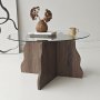 HANAH HOME Sto za dnevnu sobu Butterfly Walnut Transparent - slika 5