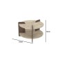 HANAH HOME Sto za dnevnu sobu Oalla Walnut Travertine - slika 5