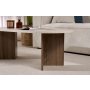 HANAH HOME Sto za dnevnu sobu Sable Travertine Walnut - slika 4