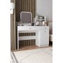 HANAH HOME Sto za šminkanje Harmony 2 Square White - slika 3