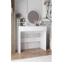 HANAH HOME Sto za šminkanje Harmony Mini Round White - slika 3