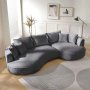 Atelier del Sofa Ugaona garnitura Venedik Right Dark Grey - slika 2