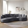 Atelier del Sofa Ugaona garnitura Venedik Right Dark Grey - slika 1