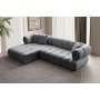 Atelier del Sofa Ugaona garnitura Petra Left Dark Grey - slika 3