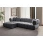 Atelier del Sofa Ugaona garnitura Petra Left Dark Grey - slika 1