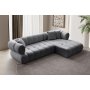 Atelier del Sofa Ugaona garnitura Petra Right Dark Grey - slika 3