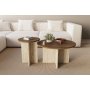 HANAH HOME Set stočića za kafu Private Walnut Travertine - slika 2