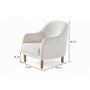 Atelier del Sofa Fotelja Aries White - slika 5