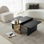 HANAH HOME Set stolova za kafu Luna Black (2 dela) - slika 1