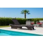HANAH HOME Ležaljka Royale Rattan Dark Brown - slika 1