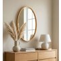 HANAH HOME Dekorativno ogledalo Elips Hrast - slika 1
