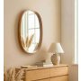HANAH HOME Dekorativno ogledalo Cloudy 38 Hrast - slika 1