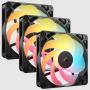 CORSAIR Ventilatori Corsair 3x RS120-R ARGB 120mm PWM-Triple Pack - Crni, CO-9050196-WW - slika 1