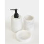 WALLXPERT Kupatilo set (3 dela) Flora White Black - slika 3