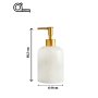 WALLXPERT Dozator za sapun Bianco White Matte Gold - slika 5